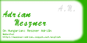 adrian meszner business card